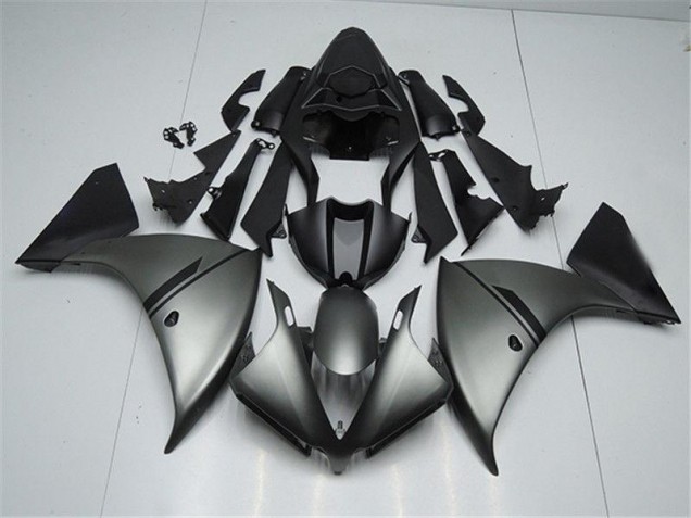 2012-2014 Matte Grey Black Yamaha YZF R1 Replacement Fairings UK Factory 2012-2014 Matte Grey Black Yamaha YZF R1 Replacement Fairings UK Factory