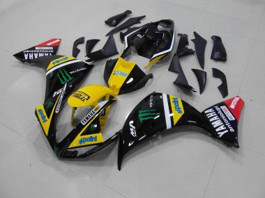 2012-2014 Yellow Black Monster Yamaha YZF R1 Motor Fairings UK Factory