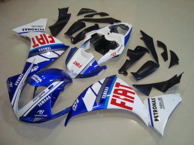 2012-2014 Blue White Fiat Yamaha YZF R1 Bike Fairings UK Factory