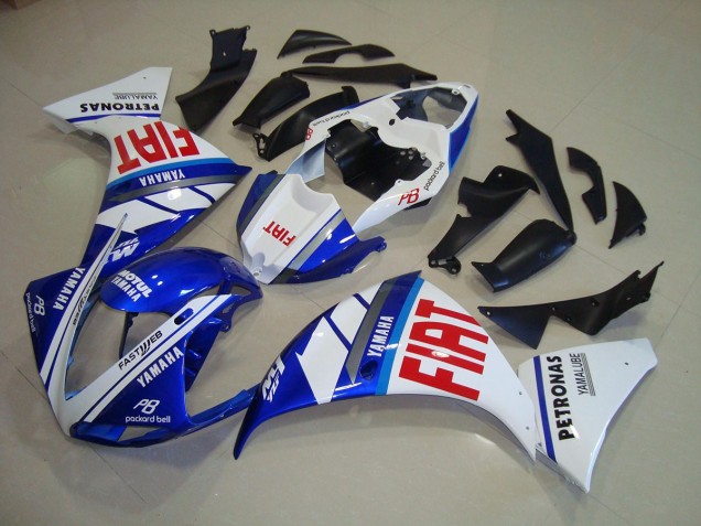 2012-2014 Blue White Fiat Yamaha YZF R1 Bike Fairings UK Factory 2012-2014 Blue White Fiat Yamaha YZF R1 Bike Fairings UK Factory