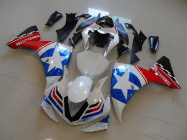 2012-2014 White Black Ducati Star Yamaha YZF R1 Motorcyle Fairings UK Factory
