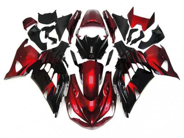 2012-2021 Red Black Kawasaki ZX14R ZZR1400 Motorbike Fairings UK Factory 2012-2021 Red Black Kawasaki ZX14R ZZR1400 Motorbike Fairings UK Factory