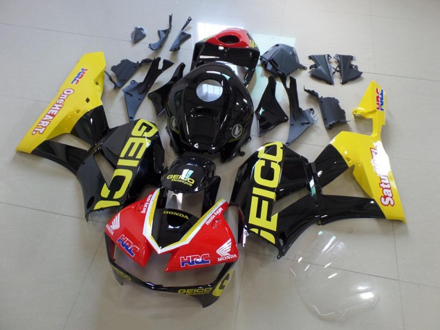 2013-2021 Yellow Black Geico Honda CBR600RR Motorcyle Fairings UK Factory