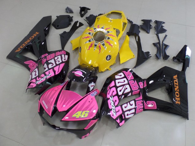 2013-2021 Yellow Pink Rossi Honda CBR600RR Motorbike Fairing UK Factory 2013-2021 Yellow Pink Rossi Honda CBR600RR Motorbike Fairing UK Factory