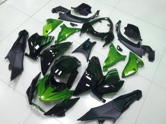 2013-2016 Green Black Kawasaki Z800 Moto Fairings UK Factory