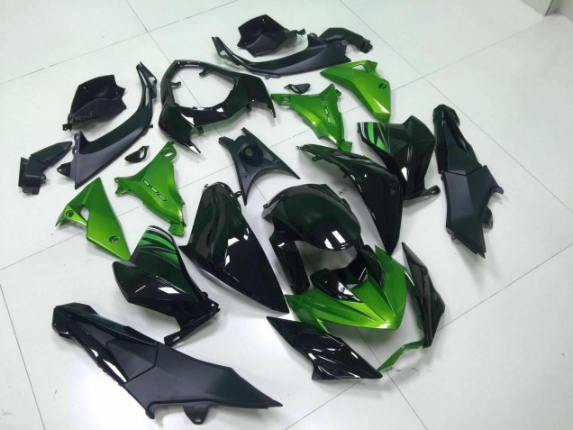 2013-2016 Green Black Kawasaki Z800 Moto Fairings UK Factory