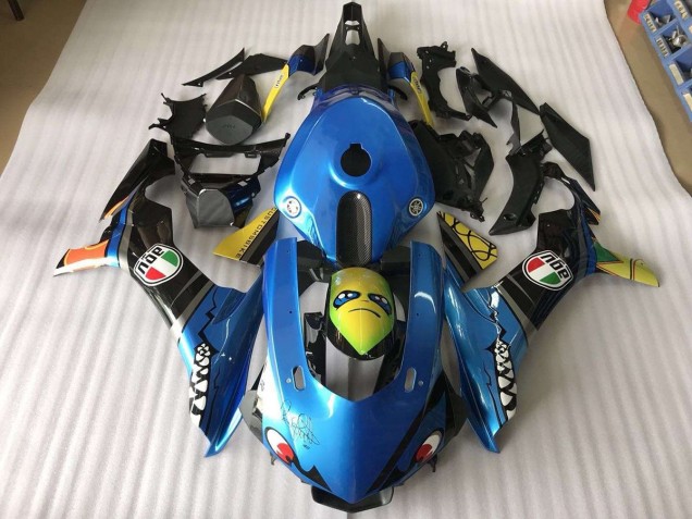 2015-2019 Blue Shark Yamaha YZF R1 Motorbike Fairing UK Factory 2015-2019 Blue Shark Yamaha YZF R1 Motorbike Fairing UK Factory