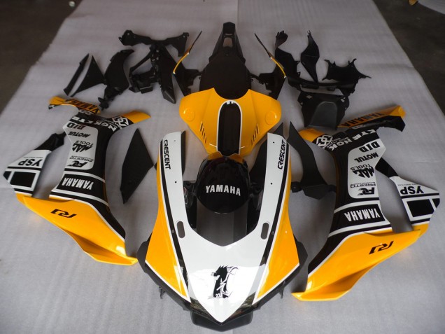 2015-2019 Yellow White Black Yamaha YZF R1 Motorbike Fairing Kits UK Factory 2015-2019 Yellow White Black Yamaha YZF R1 Motorbike Fairing Kits UK Factory