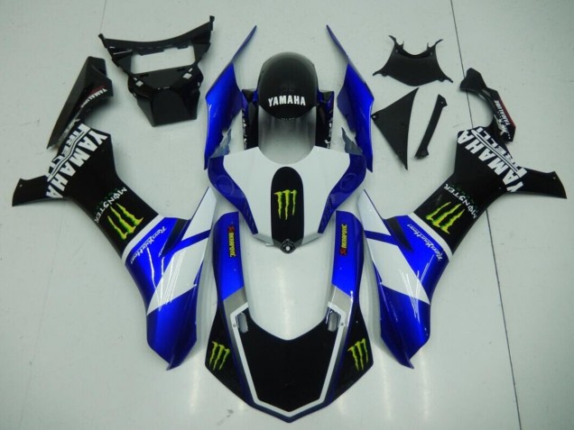 2015-2019 Black Blue Monster Yamaha YZF R1 Moto Fairings UK Factory