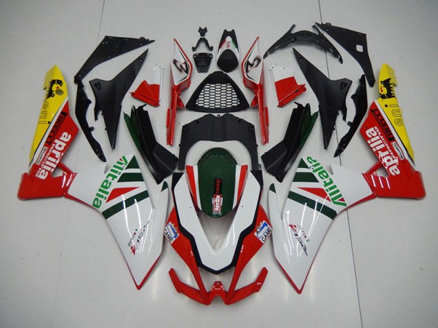 2009-2015 White Red Alitalia Aprilia RSV4 Replacement Fairings UK Factory 2009-2015 White Red Alitalia Aprilia RSV4 Replacement Fairings UK Factory