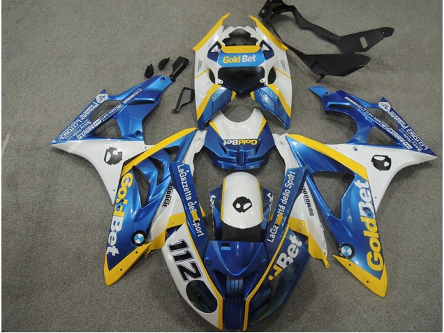 2009-2014 White Blue GoldBet 112 BMW S1000RR Motorbike Fairing UK Factory 2009-2014 White Blue GoldBet 112 BMW S1000RR Motorbike Fairing UK Factory