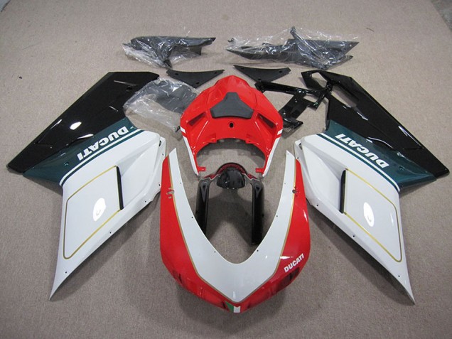 2007-2014 White Red Ducati 1098 848 Motorcylce Fairings UK Factory