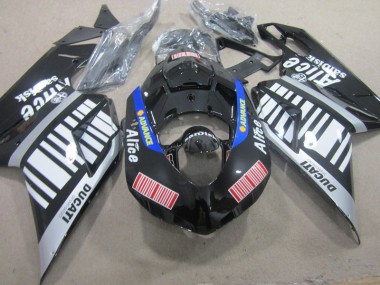 2007-2014 Black White Advance Alice Ducati 1098 Replacement Fairings UK Factory