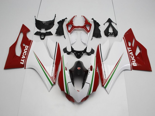 2011-2014 White Red Ducati 1199 Motor Bike Fairings UK Factory 2011-2014 White Red Ducati 1199 Motor Bike Fairings UK Factory