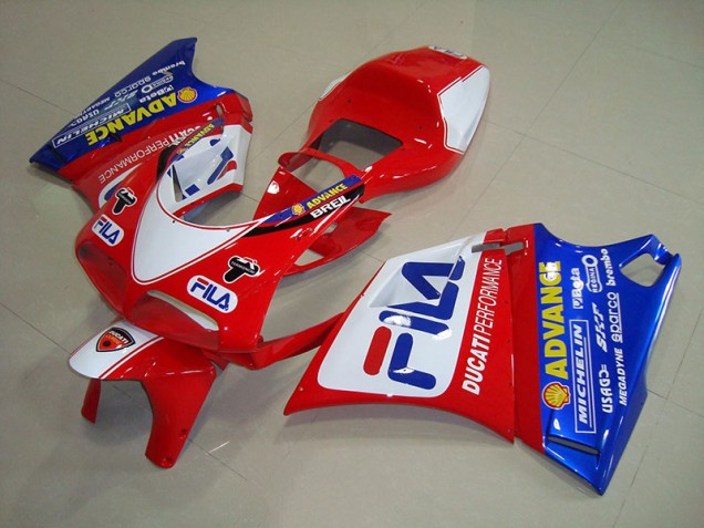 1993-2005 Red Blue Fila Ducati 748 Motorbike Fairing UK Factory