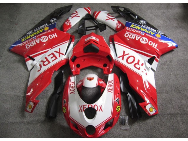 2005-2006 Red White Xerox Ducati 749 Motorcycle Fairings Kits UK Factory