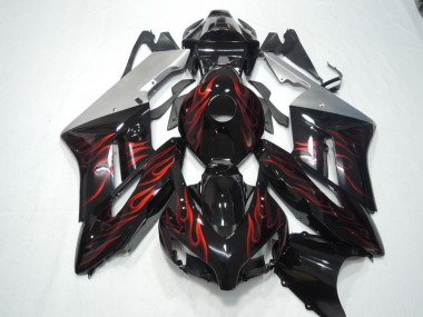 2004-2005 Black Red Flame Honda CBR1000RR Motorbike Fairing UK Factory