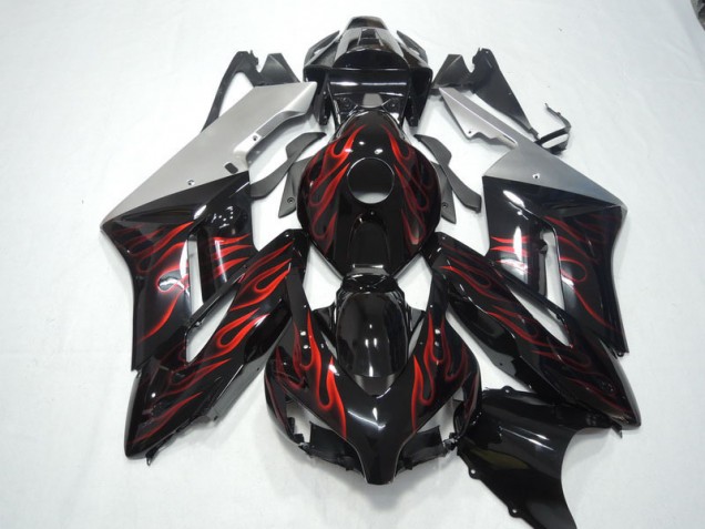 2004-2005 Black Red Flame Honda CBR1000RR Motorbike Fairing UK Factory 2004-2005 Black Red Flame Honda CBR1000RR Motorbike Fairing UK Factory