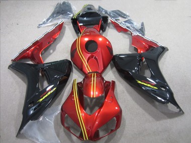 2006-2007 Black Red Yellow Honda CBR1000RR Motorcycle Replacement Fairings UK Factory