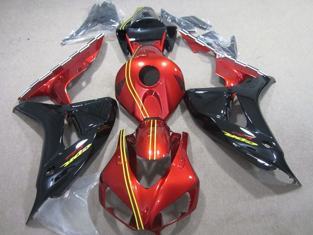 2006-2007 Black Red Yellow Honda CBR1000RR Motorcycle Fairing Kit UK Factory