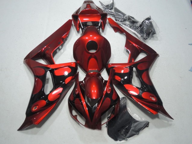 2006-2007 Red Black Honda CBR1000RR Bike Fairing Kit UK Factory