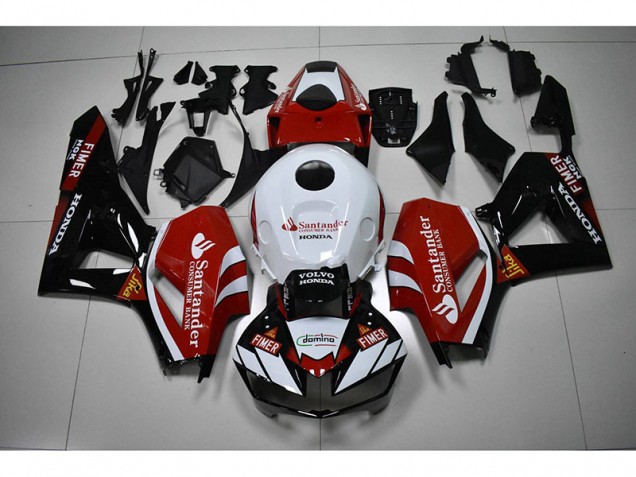 2012-2016 Black White Red Santander Honda CBR1000RR Moto Fairings UK Factory