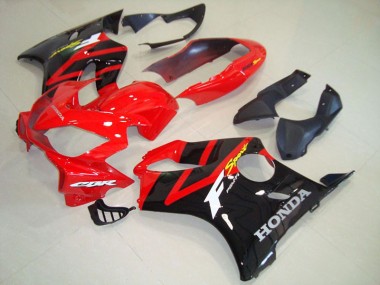2004-2007 Black Red Honda CBR600 F4i Bike Fairing Kit UK Factory