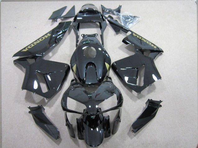 2003-2004 Black Gold Decal Honda CBR600RR Replacement Motorcycle Fairings UK Factory