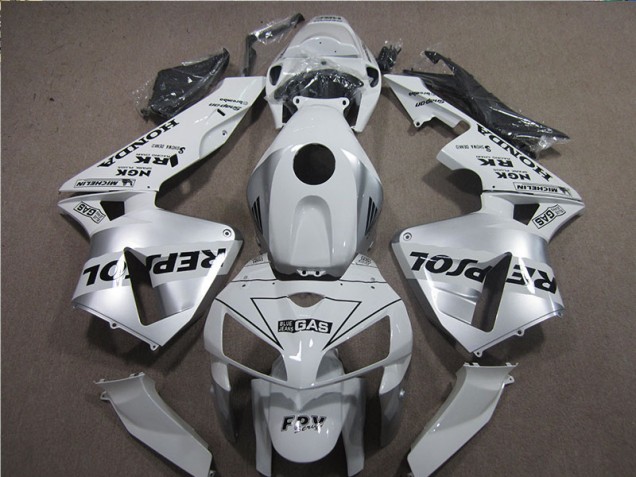 2005-2006 White Black Repsol Honda CBR600RR Motorcyle Fairings UK Factory 2005-2006 White Black Repsol Honda CBR600RR Motorcyle Fairings UK Factory