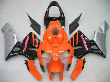 2005-2006 Orange Black Honda CBR600RR Motorcycle Fairing UK Factory