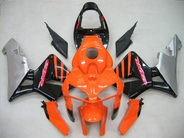 2005-2006 Orange Black Honda CBR600RR Motorcycle Fairing UK Factory
