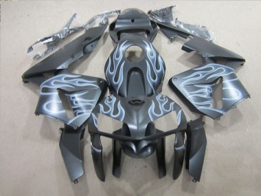 2005-2006 Black Silver Flame Honda CBR600RR Replacement Motorcycle Fairings UK Factory