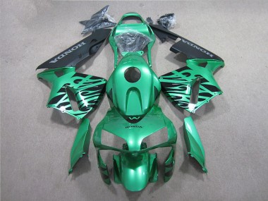 2005-2006 Green Black Honda CBR600RR Motorcycle Fairings Kit UK Factory