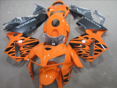 2005-2006 Orange Black Honda CBR600RR Motorbike Fairings UK Factory