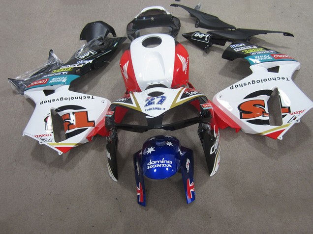 2005-2006 White Blue 27 Honda CBR600RR Replacement Motorcycle Fairings UK Factory 2005-2006 White Blue 27 Honda CBR600RR Replacement Motorcycle Fairings UK Factory