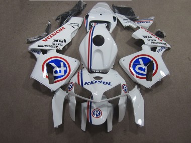 2005-2006 White Blue Repsol Honda CBR600RR Bike Fairing Kit UK Factory