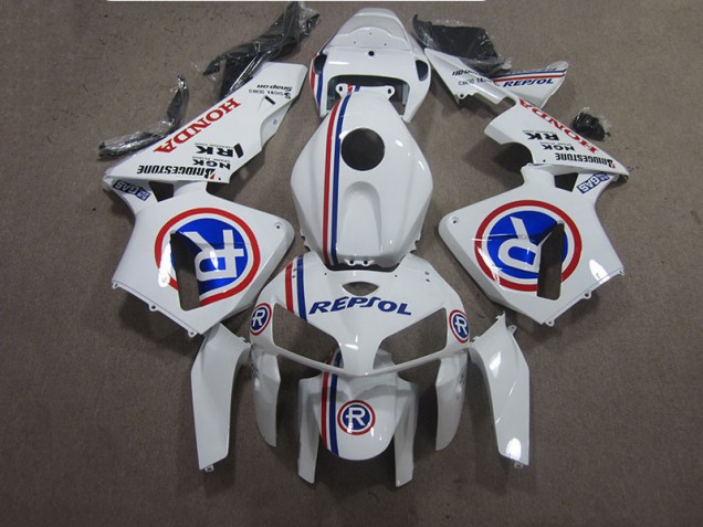 2005-2006 White Blue Repsol Honda CBR600RR Bike Fairing Kit UK Factory 2005-2006 White Blue Repsol Honda CBR600RR Bike Fairing Kit UK Factory