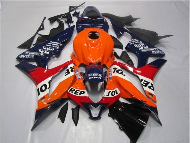 2007-2008 Orange Blue Black Repsol Honda CBR600RR Motorcycle Fairings UK Factory