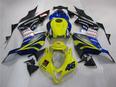 2007-2008 Yellow Blue 46 Honda CBR600RR Motorbike Fairing UK Factory