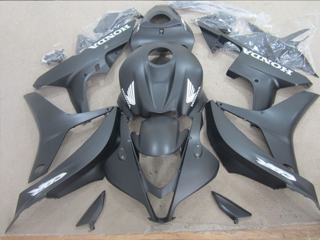 2007-2008 Black White Decal Honda CBR600RR Motorcycle Fairing Kits UK Factory