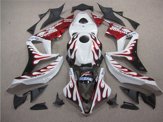 2007-2008 White Red Flame SHARK Honda CBR600RR Replacement Motorcycle Fairings UK Factory 2007-2008 White Red Flame SHARK Honda CBR600RR Replacement Motorcycle Fairings UK Factory