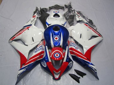 2009-2012 White Blue Red Honda CBR600RR Motorcycle Fairing Kits UK Factory