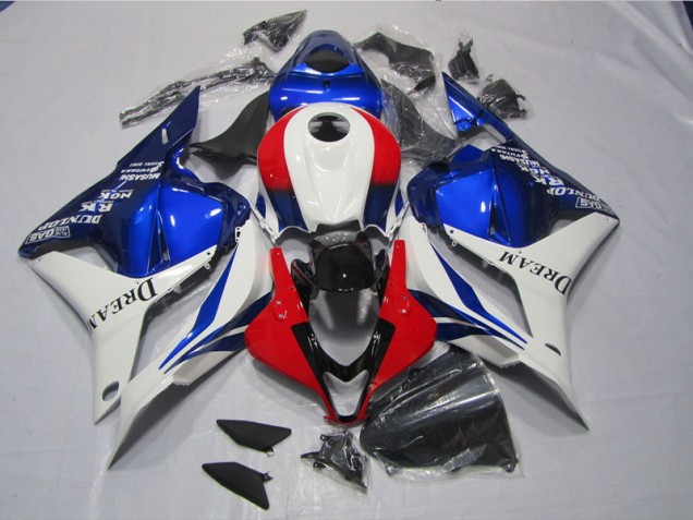 2009-2012 White Blue Red DREAM Honda CBR600RR Motor Fairings UK Factory 2009-2012 White Blue Red DREAM Honda CBR600RR Motor Fairings UK Factory