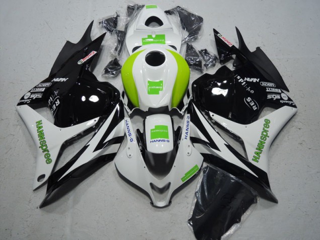 2009-2012 Black White Green Hannspree Honda CBR600RR Motorcycle Fairing Kit UK Factory 2009-2012 Black White Green Hannspree Honda CBR600RR Motorcycle Fairing Kit UK Factory