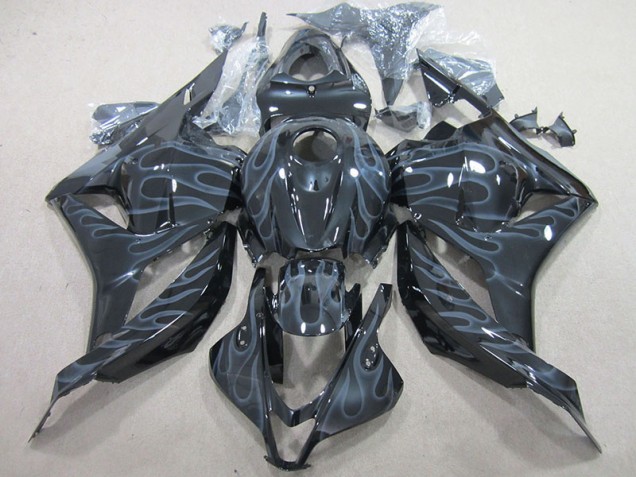 2009-2012 Black Silver Flame Honda CBR600RR Motor Fairings UK Factory 2009-2012 Black Silver Flame Honda CBR600RR Motor Fairings UK Factory