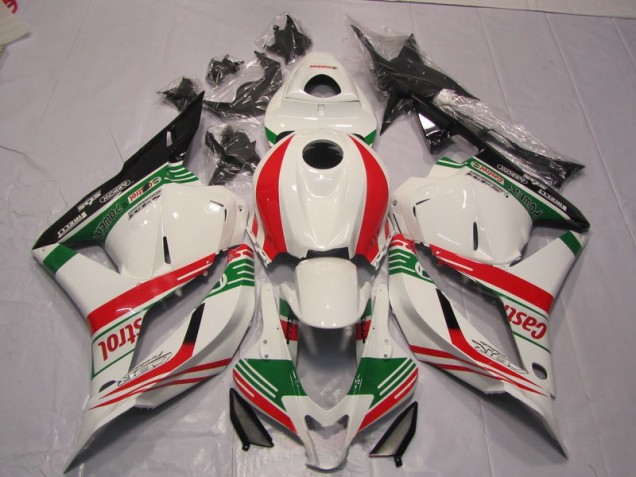 2009-2012 White Green Red Honda CBR600RR Bike Fairings UK Factory 2009-2012 White Green Red Honda CBR600RR Bike Fairings UK Factory