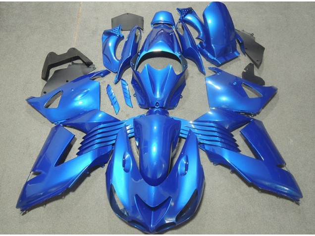 2006-2011 Blue Kawasaki ZX14R ZZR1400 Motorcylce Fairings UK Factory