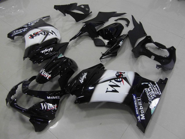 2008-2012 Black West Kawasaki ZX250R Motorcycle Fairing Kits UK Factory