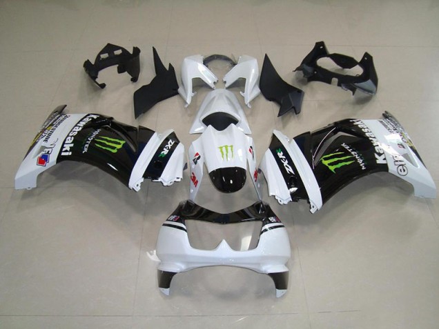 2008-2012 Black White Monster Kawasaki ZX250R Motorbike Fairing UK Factory 2008-2012 Black White Monster Kawasaki ZX250R Motorbike Fairing UK Factory