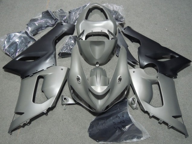 2005-2006 Grey Black Kawasaki ZX6R Motorcycle Bodywork UK Factory 2005-2006 Grey Black Kawasaki ZX6R Motorcycle Bodywork UK Factory